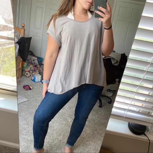 [We The Free] Oversized Beige Tee - Picture 1 of 7